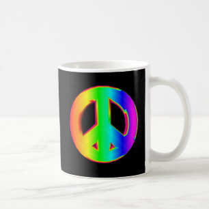 3-D Rainbow Peace Sign #1 Coffee Mug