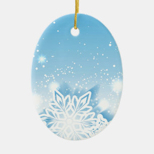 3-D snowflakes Ceramic Tree Decoration