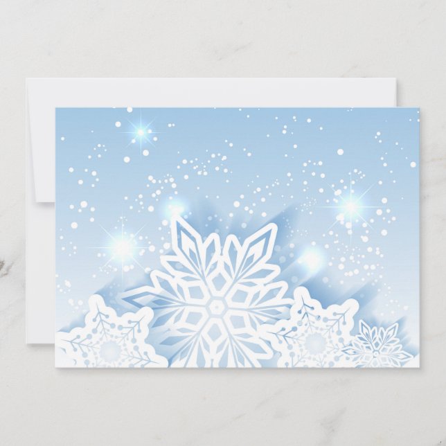 3-D snowflakes Holiday Card (Front)