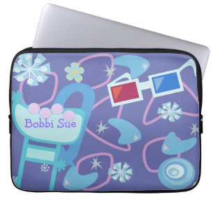 3-D Specs Fifties Boomerang Pattern Laptop Sleeve