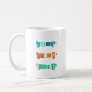 3 Dachshund Colour Study #1 Coffee Mug