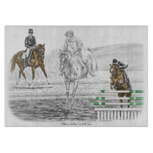 3-Day Eventing Horses Combined Training Cutting Board