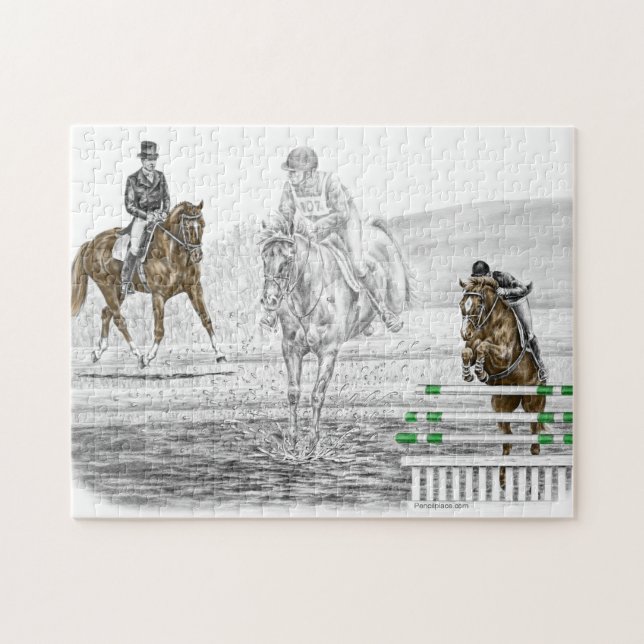 3-Day Eventing Horses Combined Training Jigsaw Puzzle (Horizontal)