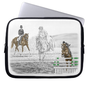 3-Day Eventing Horses Combined Training Laptop Sleeve