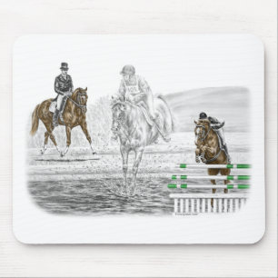 3-Day Eventing Horses Combined Training Mouse Pad