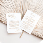 3 Days Wedding Itinerary Elegant Modern Script<br><div class="desc">Make sure your guests are in the know with this elegant and modern 3 Days Wedding Itinerary. Featuring stylish script lettering and a simple yet sophisticated design, this itinerary provides a clear and organised schedule of the weekend's events. Printed on high-quality paper, this keepsake is perfect for guests to carry...</div>