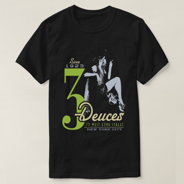 3 Deuces Jazz Club T-Shirt (Design Front)