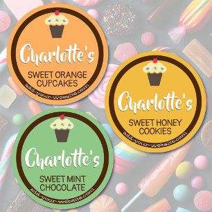3 Different Cupcake Cute Baking Labels Favour Tags