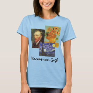 3 different Vintage van Gogh Famous Art Paintings T-Shirt