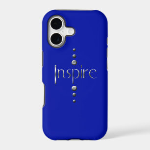 3 Dot Silver Block Inspire & Blue Background