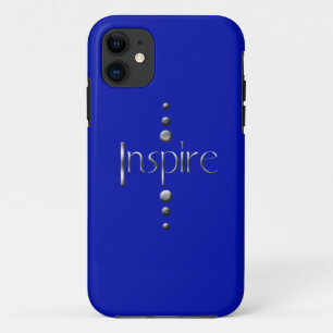3 Dot Silver Block Inspire & Blue Background iPhone 11 Case