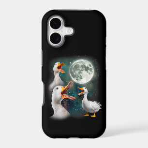 3 Ducks Howl At Moon Funny Weird Cursed Pekin Duck