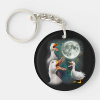 3 Ducks Howl At Moon Funny Weird Cursed Pekin Duck