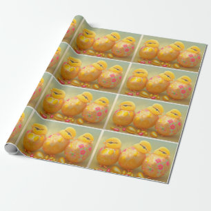 3 Easter Chicken In Eggs Collection Wrapping Paper