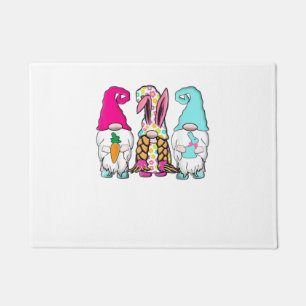 3 Easter Gnomes Pastel Spring Bunny Ears Rabbit Lo Doormat