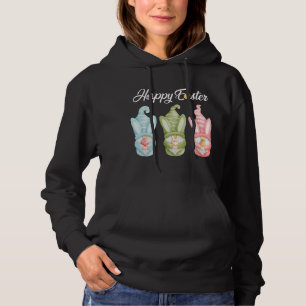 3 Easter Gnomes Pastel Spring Bunny Hoodie