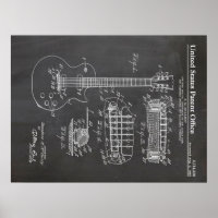 3 Electric Guitar Patent - Funny Music Lover Gift