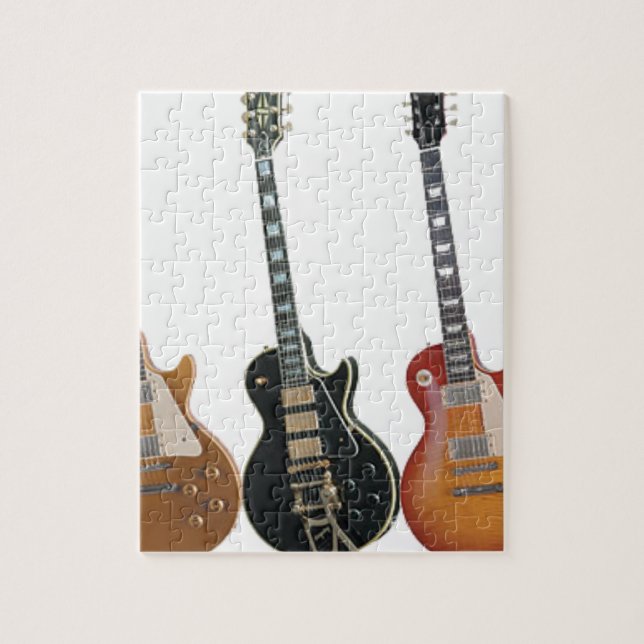 3 ELECTRIC GUITARS RETRO JIGSAW PUZZLE (Vertical)