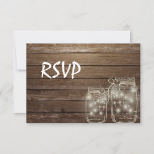 3 Entree Choices Rustic Mason Jar Wedding Response