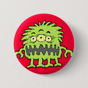 3 Eyed Mongo Monster 6 Cm Round Badge