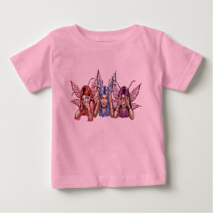 3 faeries (speak, see & hear no evil) baby t-shirt