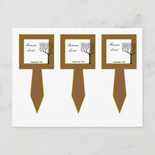 3 Fall Tree Wedding Cup Cake Picks Postcard
