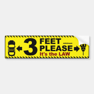 3 feet please bicycle passing safety bumper sticke bumper sticker