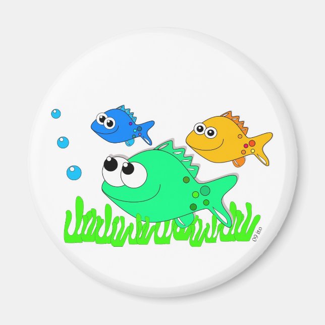 3 fish in seagrass magnet (Front)