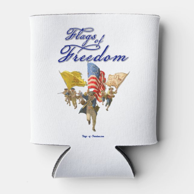 3 Flags of Freedom Can Cooler (Front)