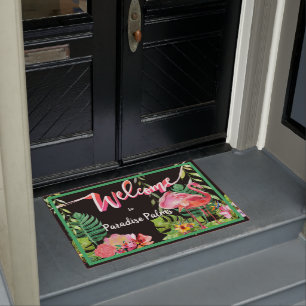3 Flamingo Paradise Beach House Doormat