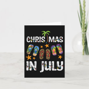 3 Flip Flops Christmas In July Summer Xmas Beach W Card