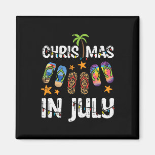 3 Flip Flops Christmas In July Summer Xmas Beach W Magnet