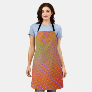 3 Flowers and Butterflies single, Rainbow colour Apron