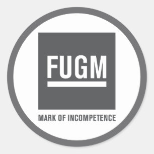 3" FUGM by SAB Sticker (Grey)