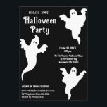 3 Ghosts Black & White Whimsical Halloween Party Invitation<br><div class="desc">Matching items available.</div>