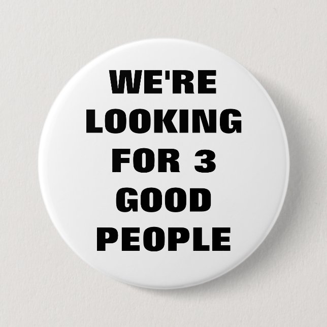 3 Good People  Button (Front)