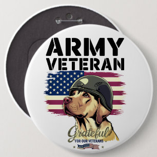 #3 Grateful for our Veterans 6 Cm Round Badge