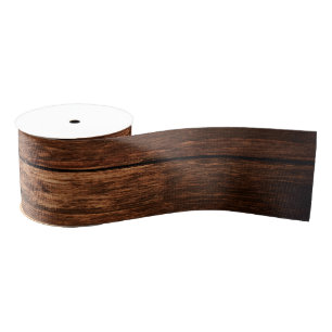 3" Grosgrain Ribbon Barn Wood Country Rustic