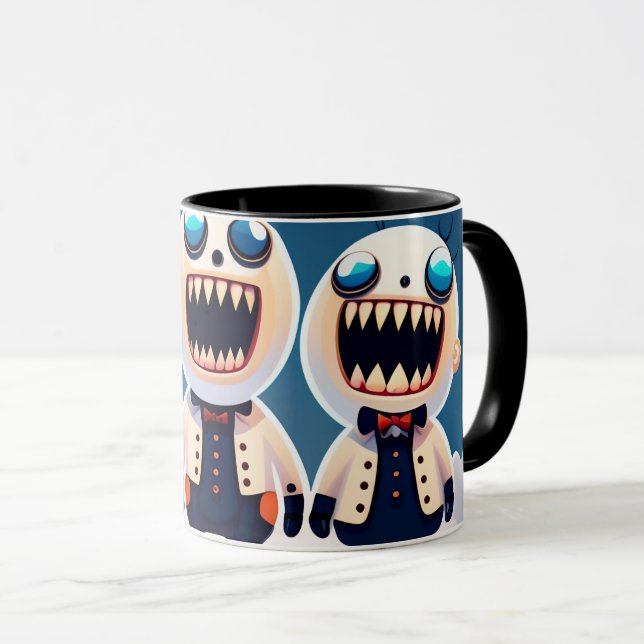 3 Halloween Zombie Mug (Front Right)