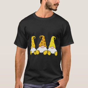 3 Happy Harvest Gnomes Sunflowers Fall Summer T-Shirt