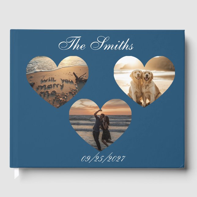 3 hearts guest book (Front)