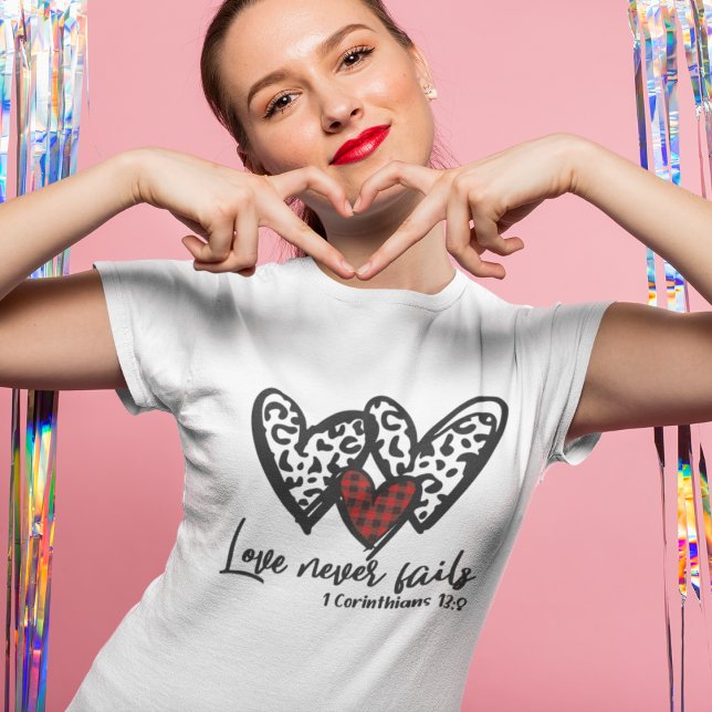3 Hearts Love Never Fails T-Shirt (Creator Uploaded)