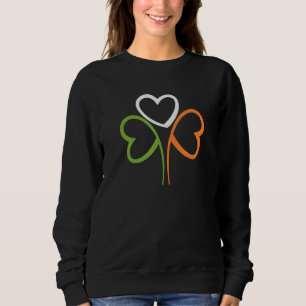 3 Hearts Shamrock Ireland Flag St Patrick's Day Me Sweatshirt