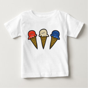 3 Ice Cream Cones Baby T-Shirt