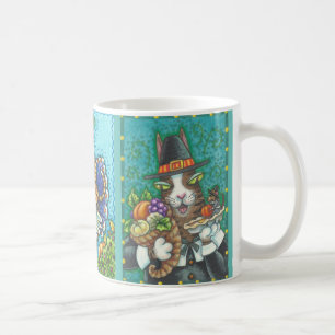 3 Image Hiss N' Fitz Cats THANKSGIVING MUG
