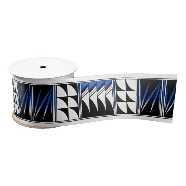 3 Inch Blessed Feathers in Blue Satin Ribbon (Spool)