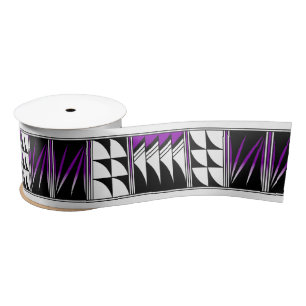 3 Inch Blessed Feathers in Purple Satin Ribbon
