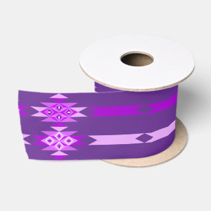 3 Inch Desert Diamonds on Purple Satin Ribbon