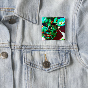 3 inch Pin with unique image of my own abstract ar