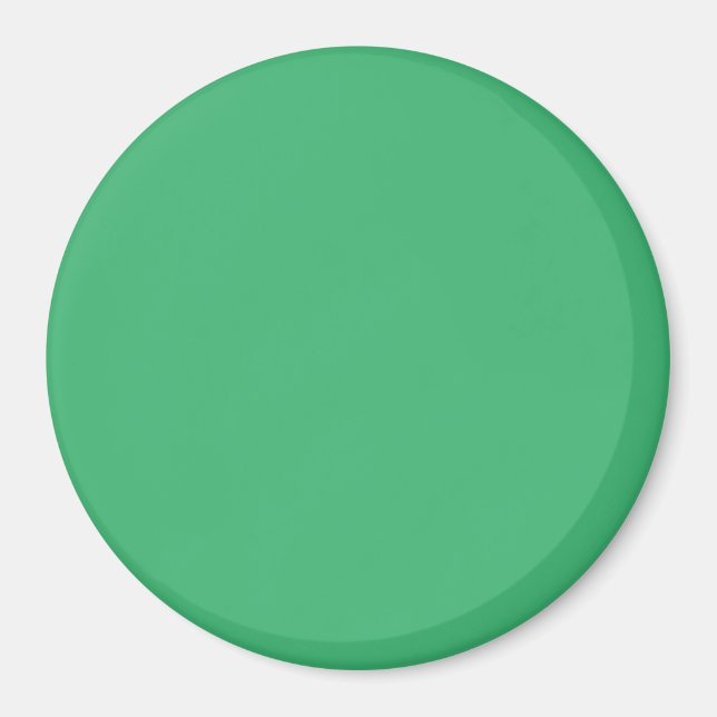 3 Inch Round Fridge Magnet: Medium Sea Green. Magnet (Front)